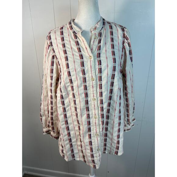 Pilcro from Anthropologie The Bella Femme Buttondown Top in Size L - Picture 3 of 8